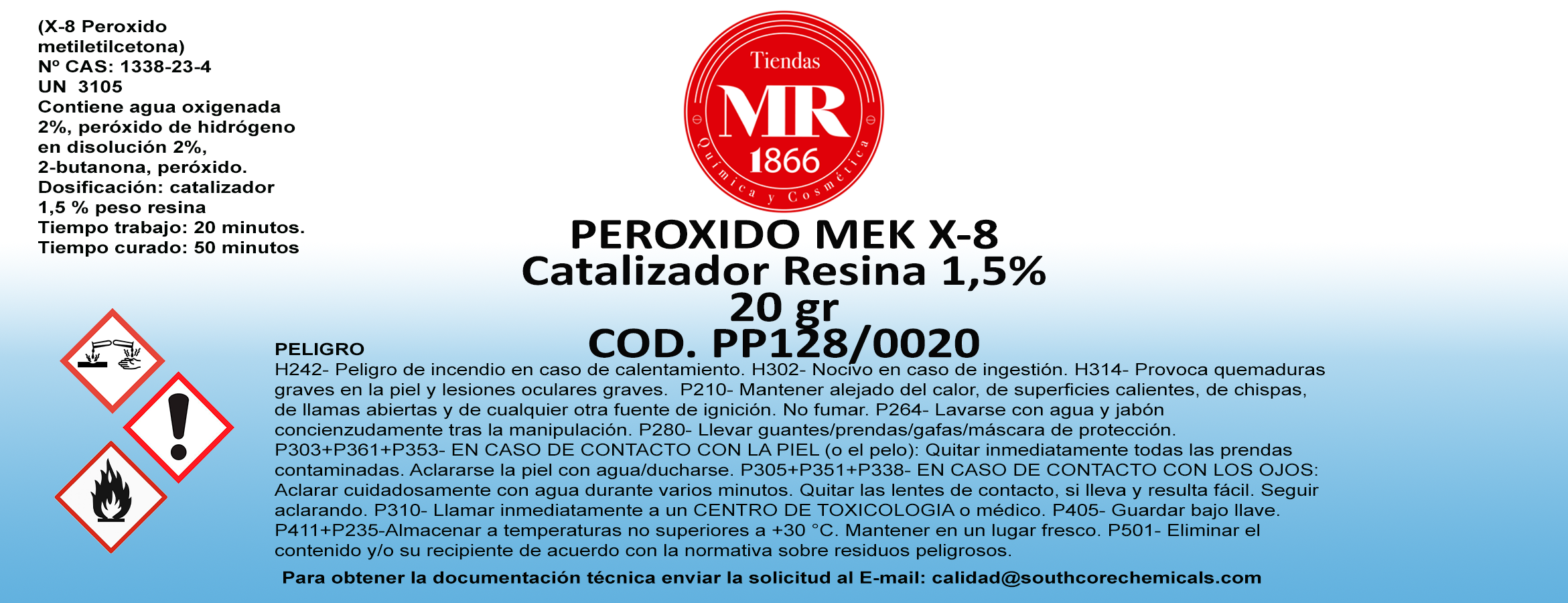 PEROXIDO MEK CATALIZADOR 20 gr