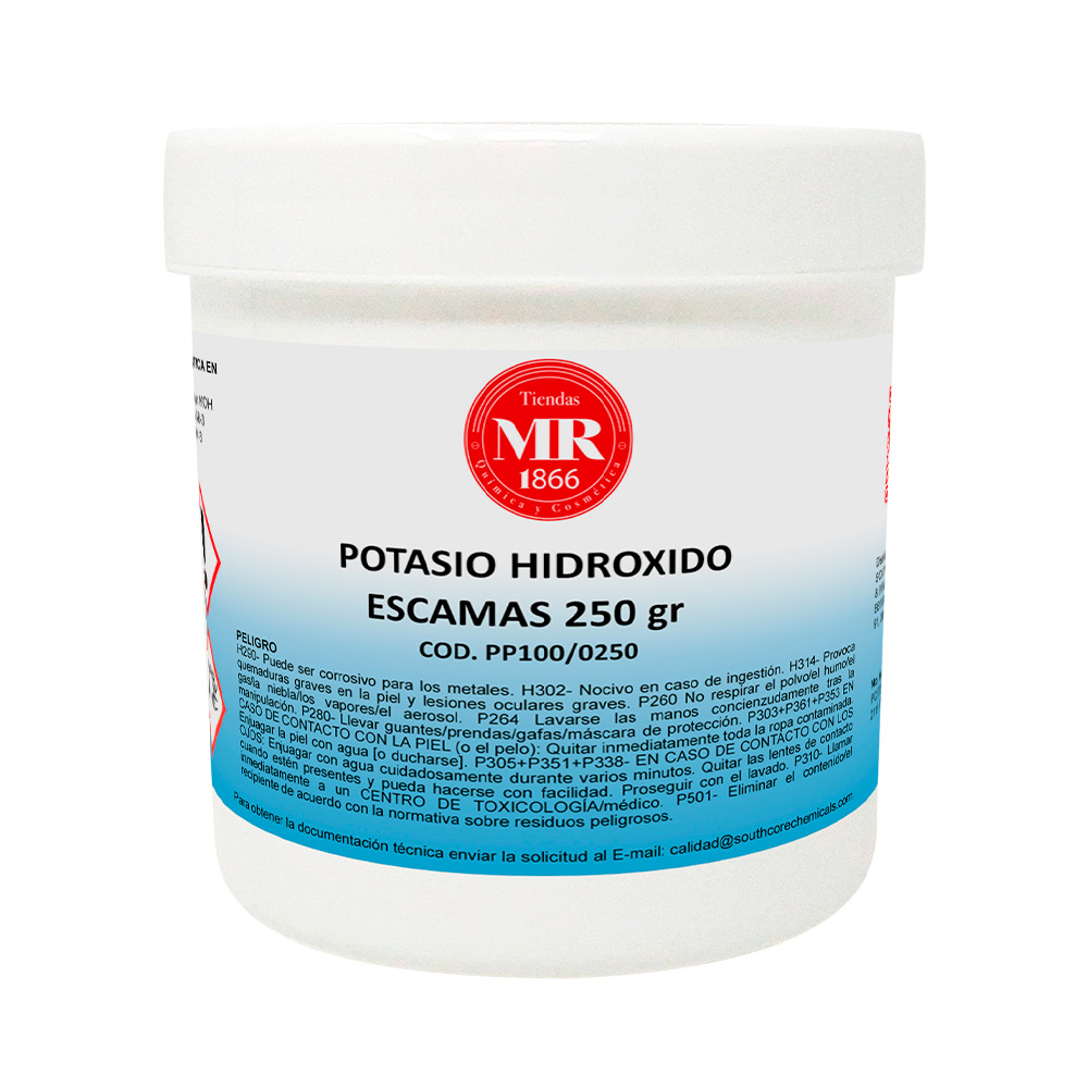 POTASIO HIDROXIDO ESCAMAS 250gr