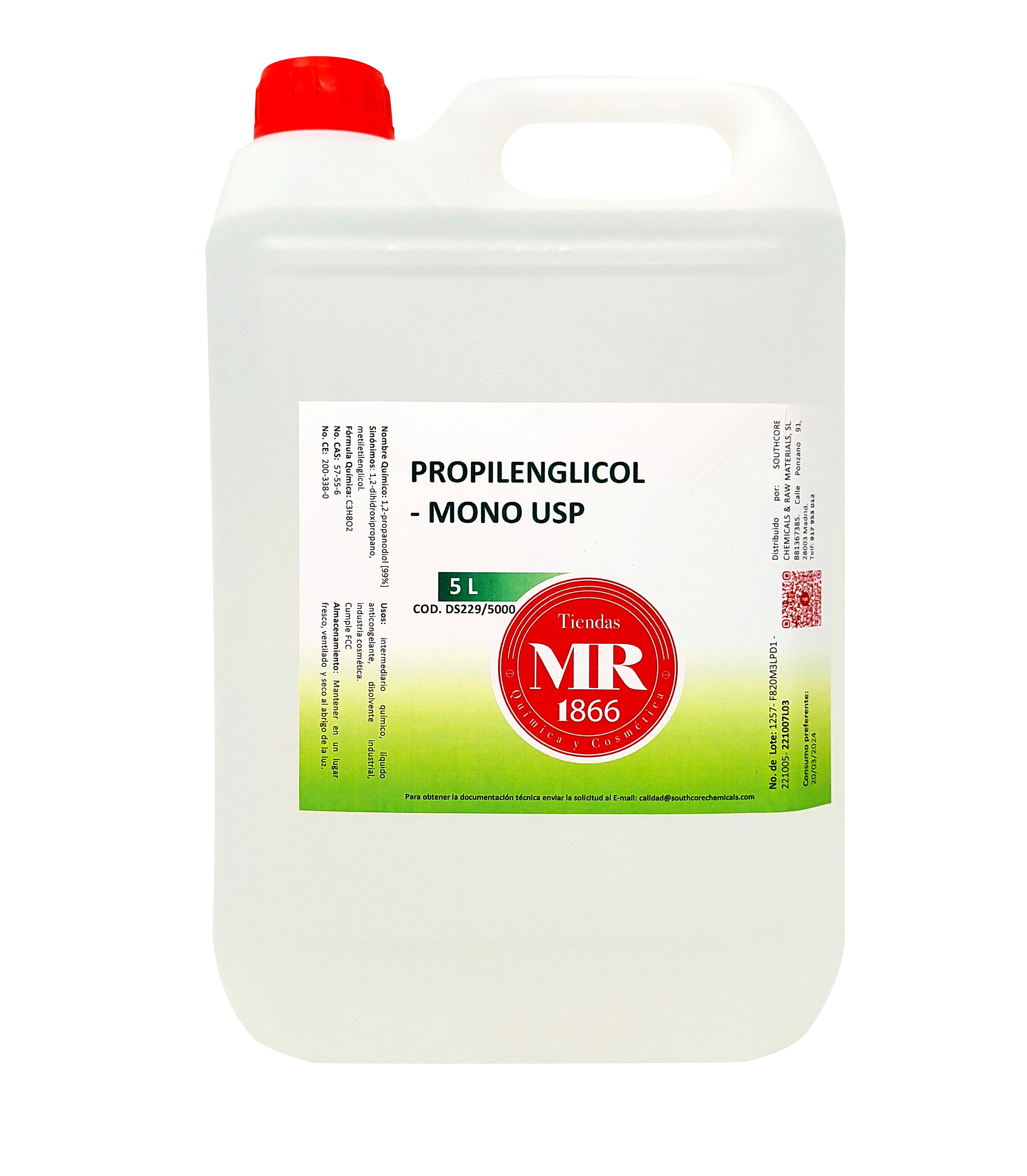 PROPILENGLICOL MONO USP 5 L