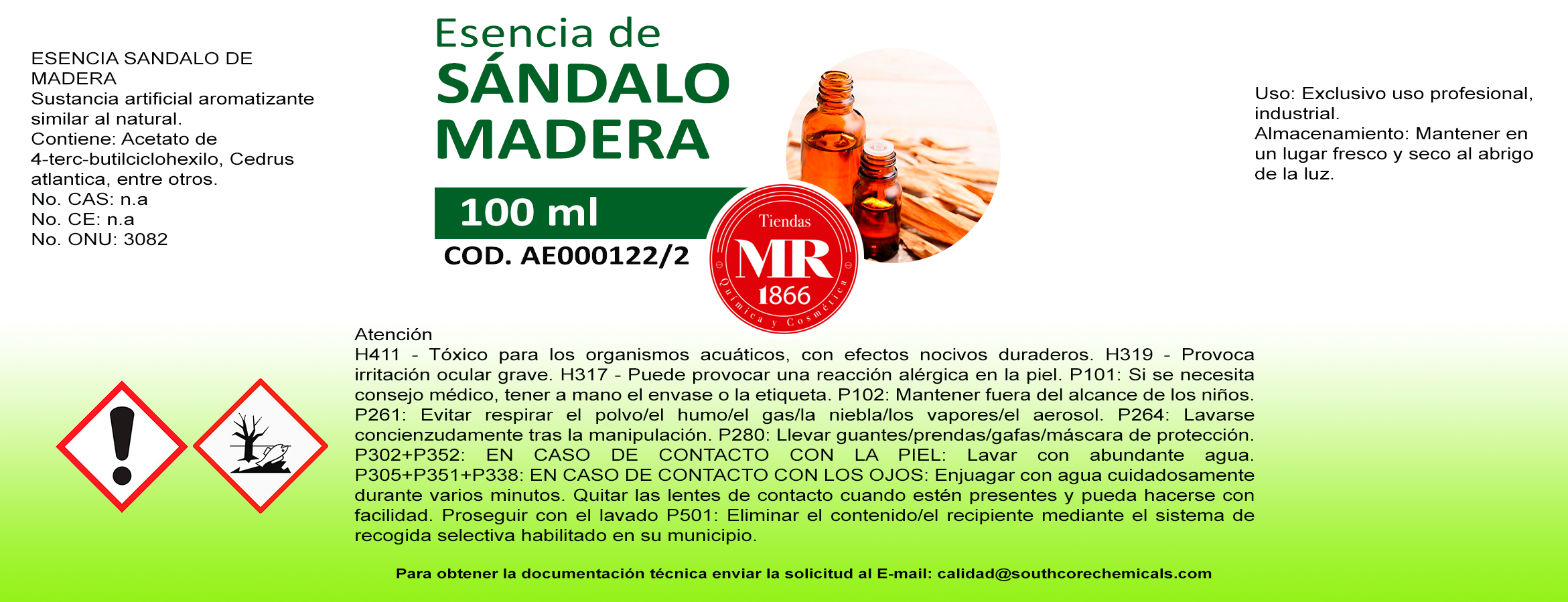 SANDALO MADERA 100 ml