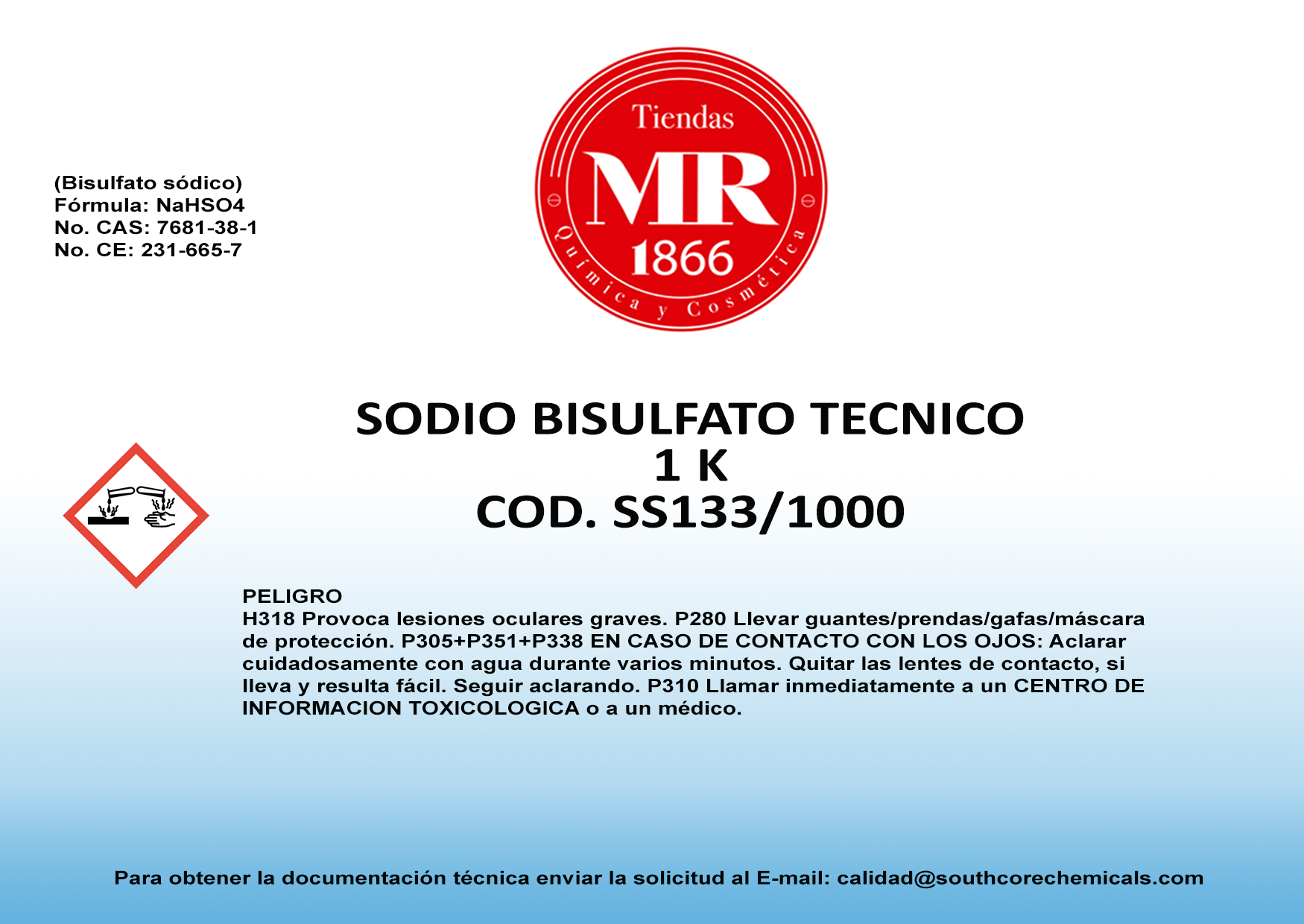 SODIO BISULFATO TECNICO 1 K