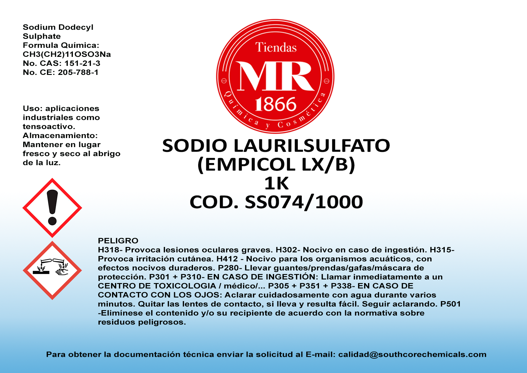 SODIO LAURILSULFATO 1 K