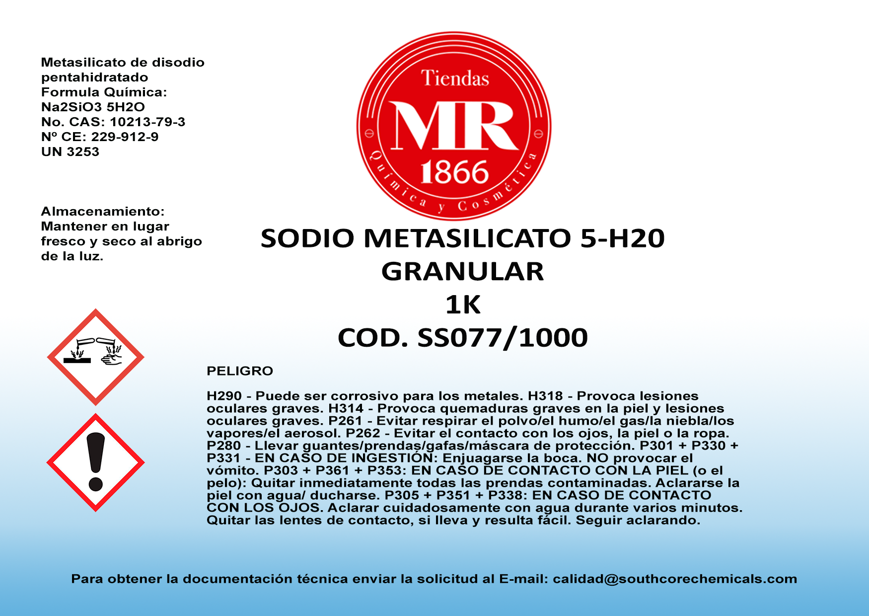 SODIO METASILICATO 1 K