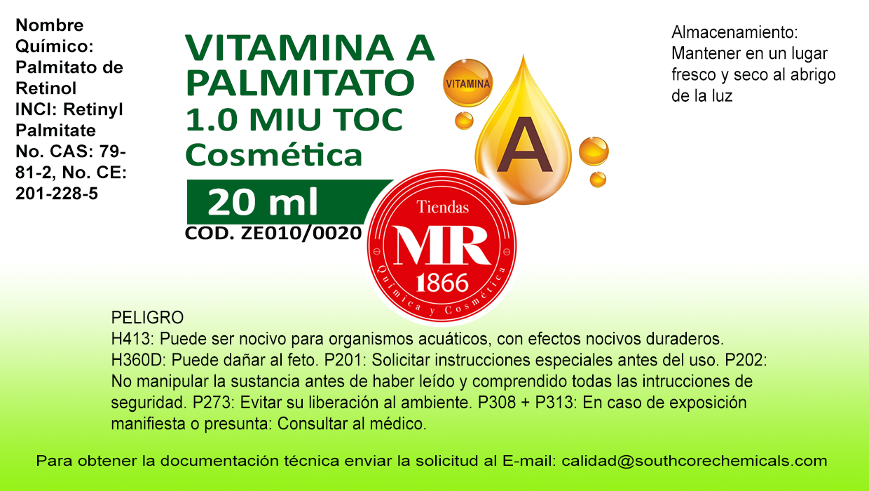 VITAMINA A PALMITATO 20 gr