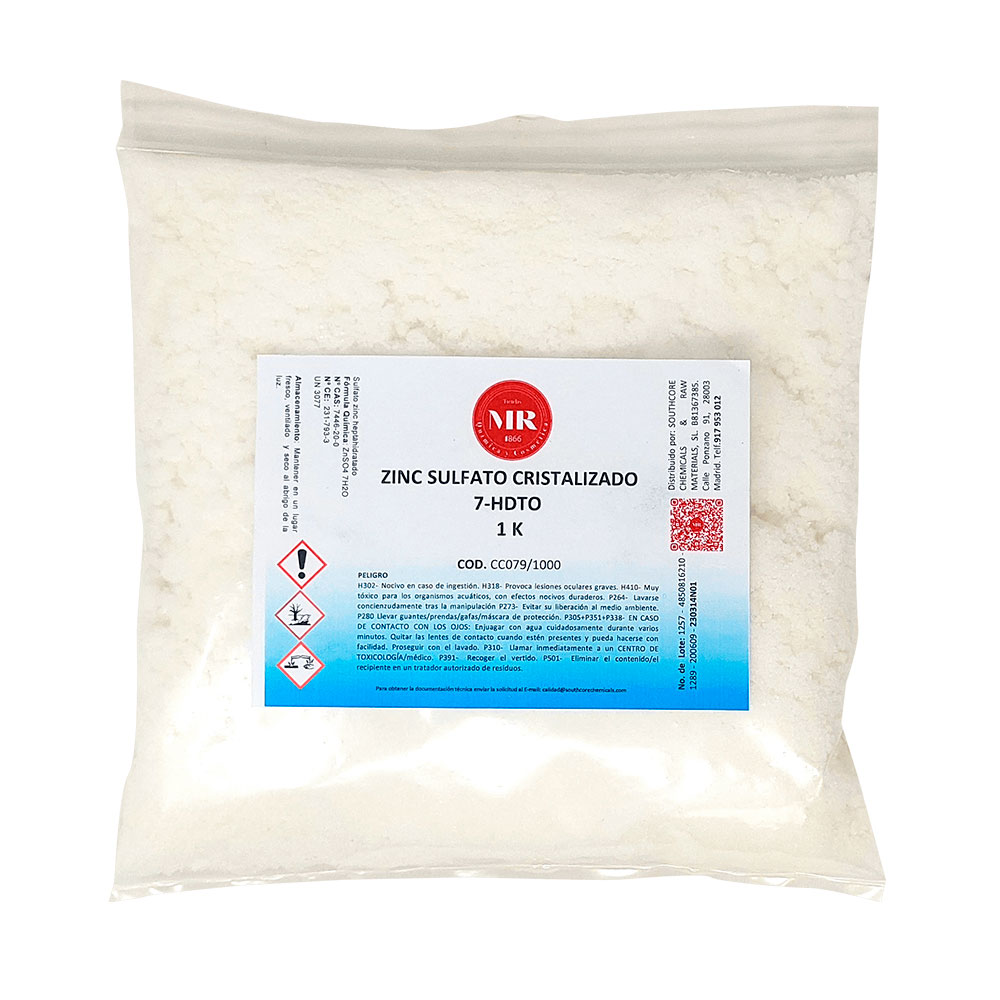 ZINC SULFATO CRISTALIZADO 7 hdto 1K