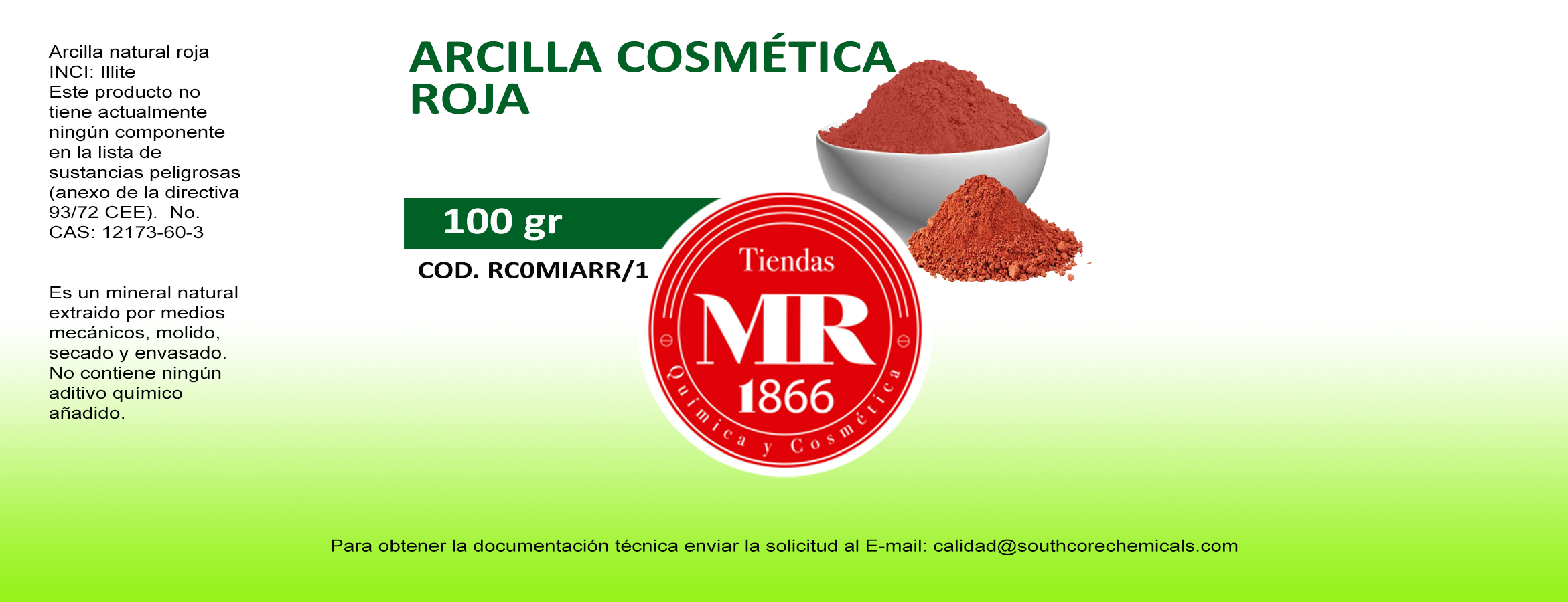 arcilla roja 100 gr