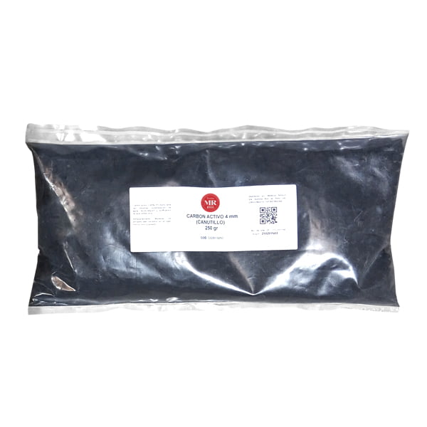 carbón activo 4mm (canutillo) 250gr