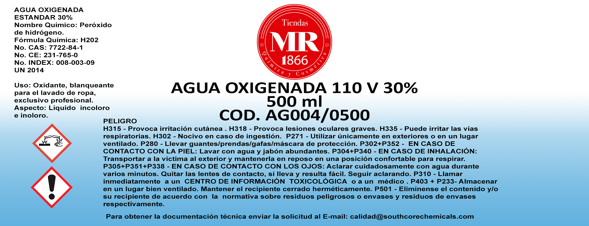AGUA OXIGENADA 500 ml