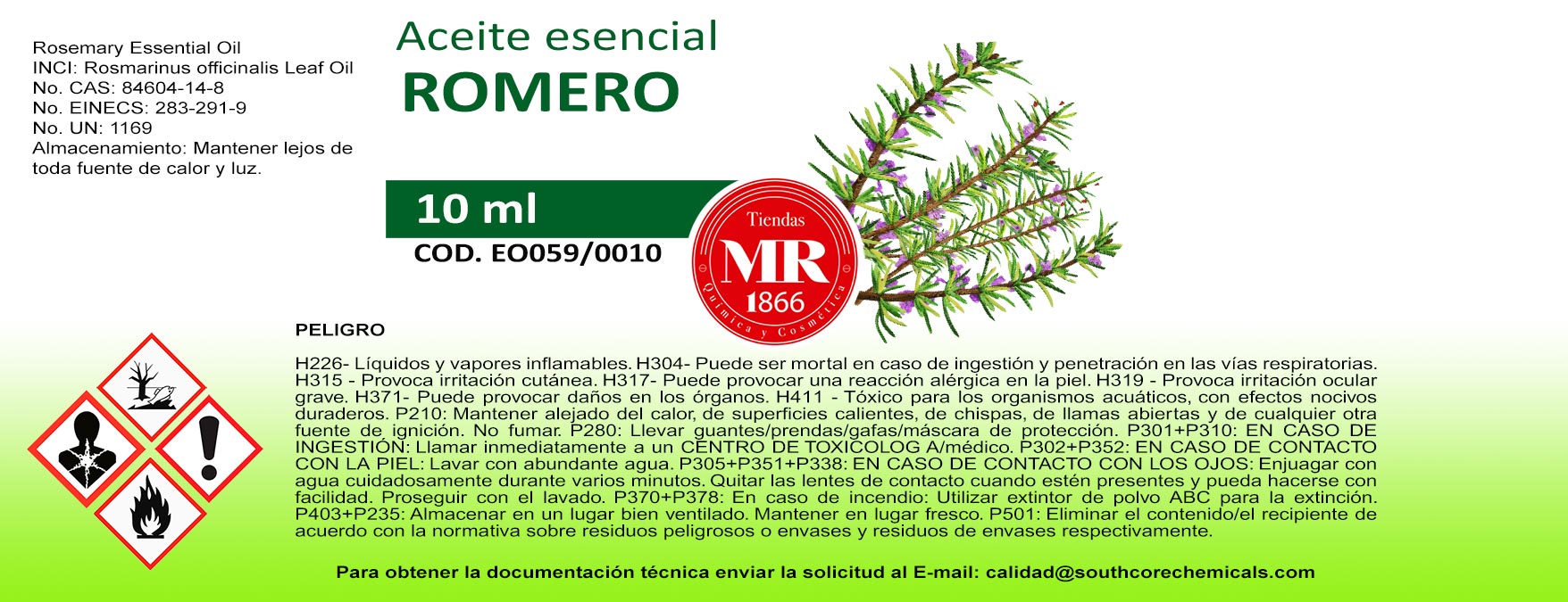 ACEITE ESENCIAL ROMERO 10 ml