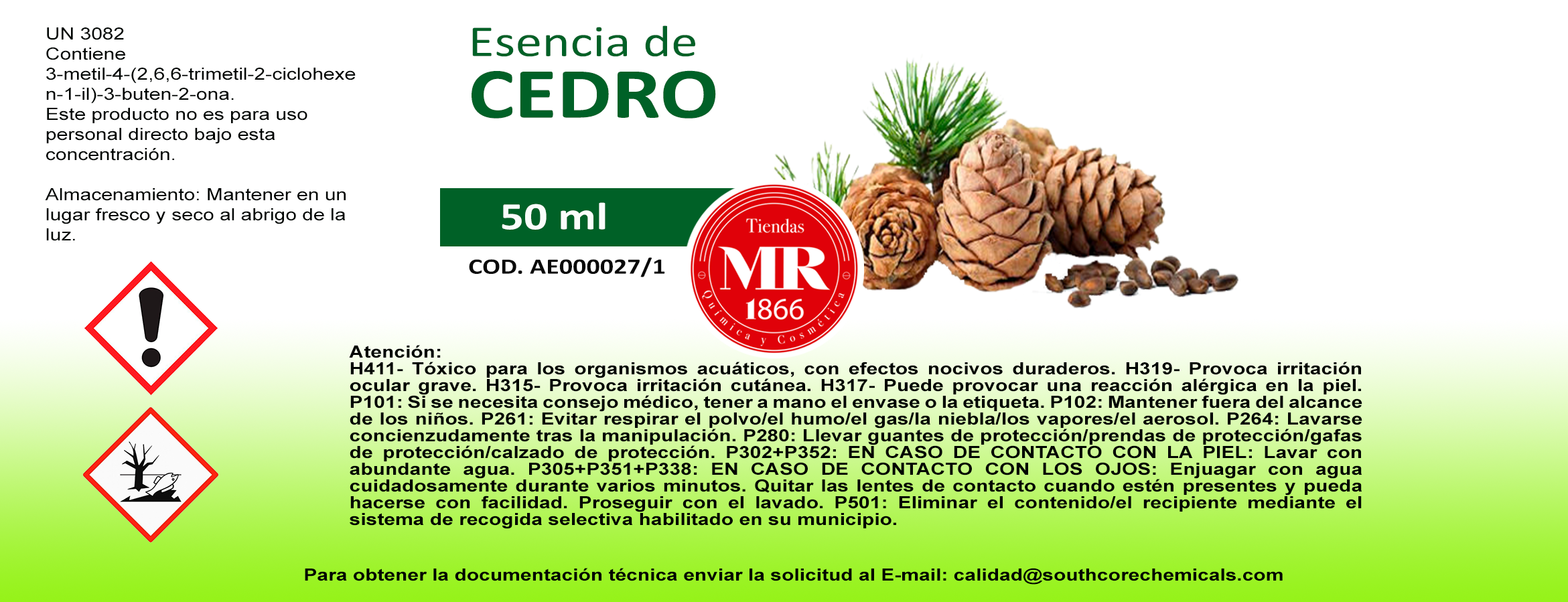 ESENCIA DE CEDRO 50 ml