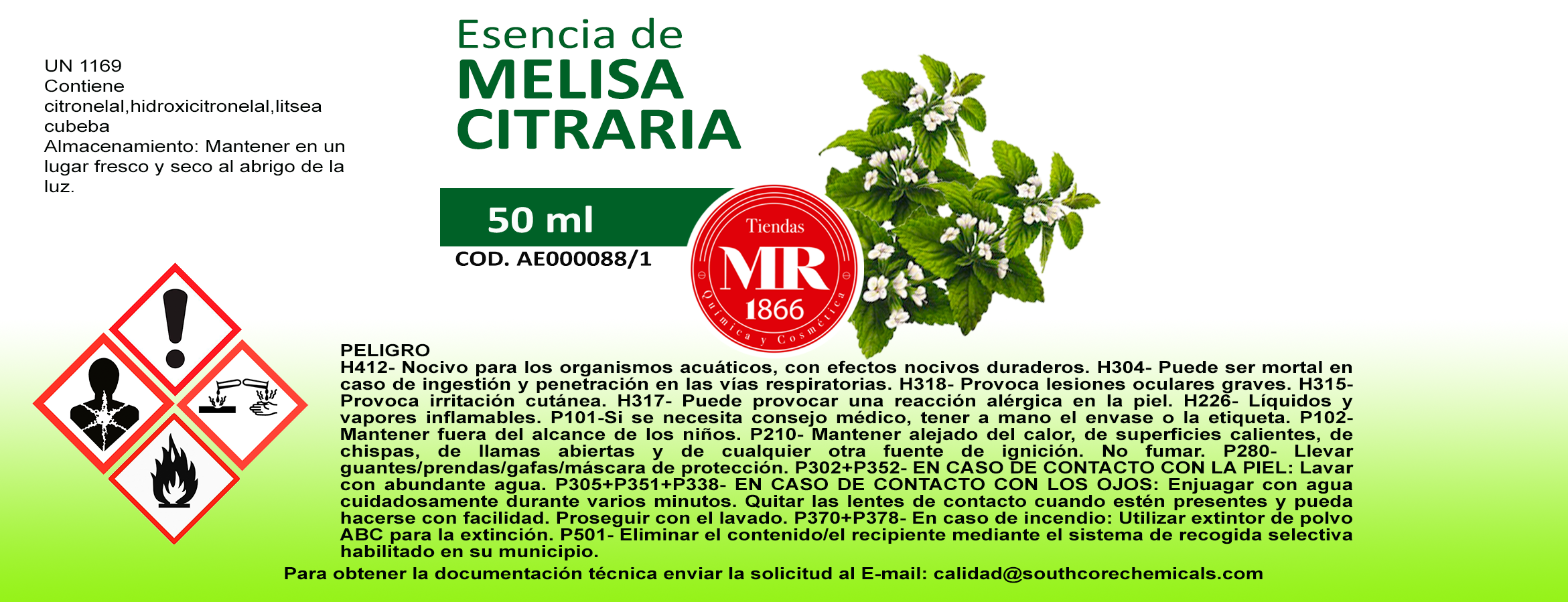 ESENCIA MELISA CITRARIA 50 ml