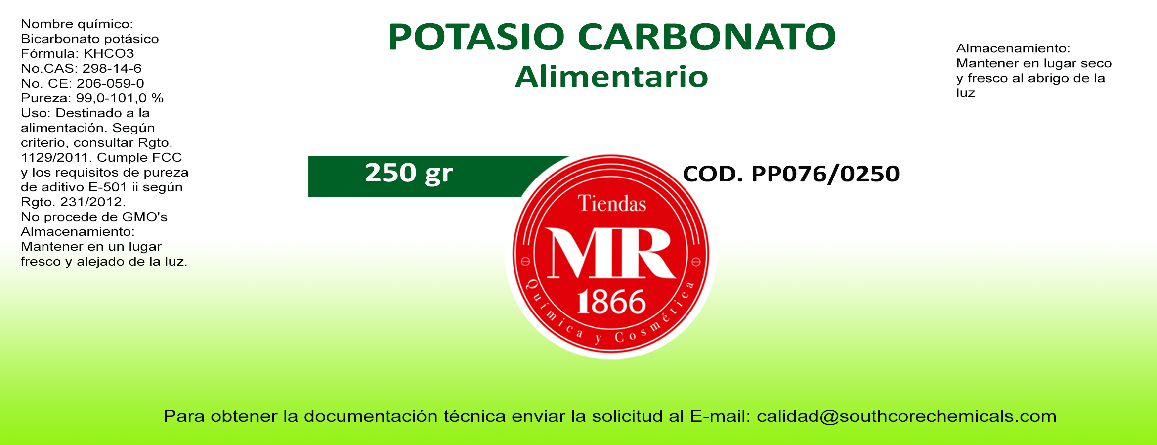 POTASIO ALIMENTARIO 250 g
