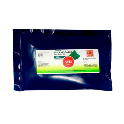COLORANTE VERDE MENTA FIJO 23% (E102-131) 100 gr