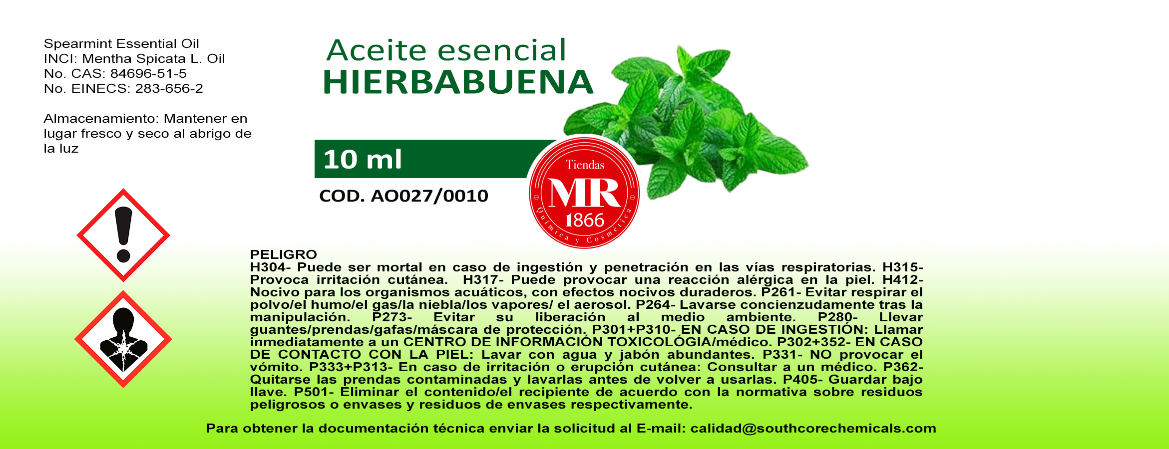 ACEITE ESENCIAL HIERBABUENA 10 ml