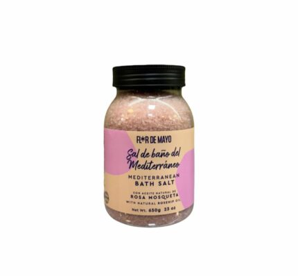 SAL DE BAÑO DEL MEDITERRANEO ROSA MOSQUETA 650 GR