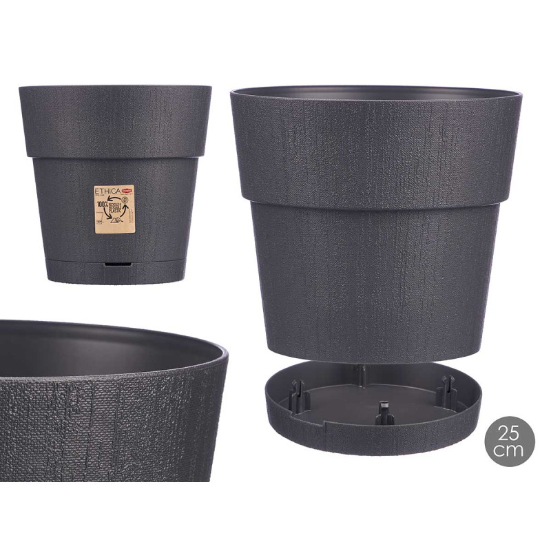 plastic-flowerpot-25-cm-ethica-anthracite