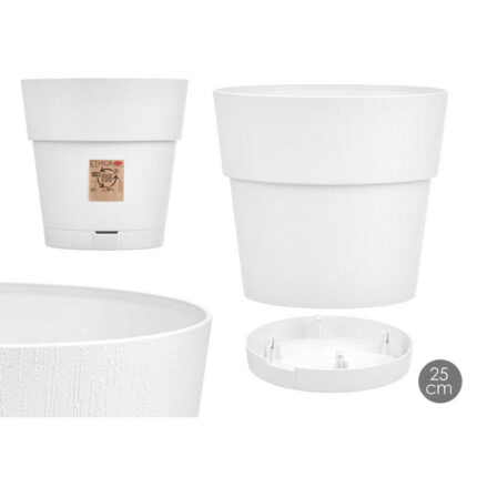 MACETA DE PLÁSTICO 25 CM ETHICA BLANCO