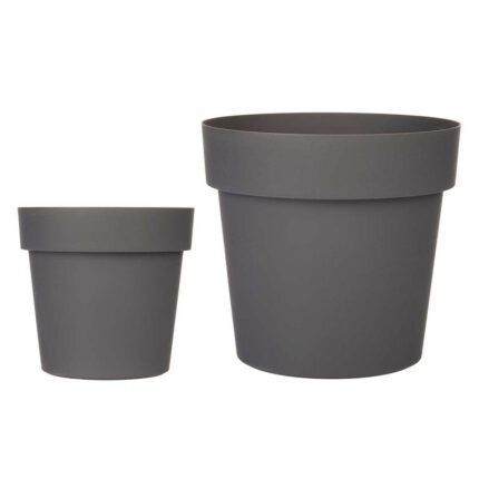 MACETA PLASTICO GRIS 20CM