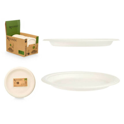SET 6 PLATO LLANO BIODEGRADABLE MED