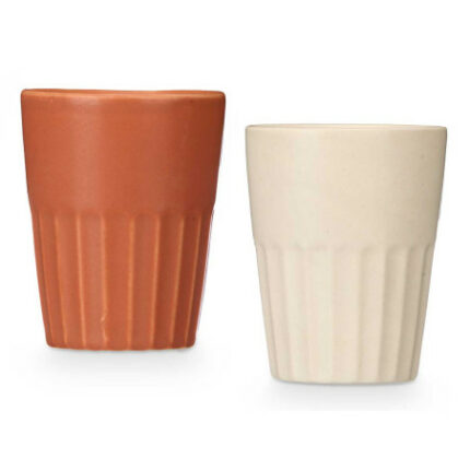 VASO CAFE CON LECHE SURT 2 MARRON BEIGE 300 ML