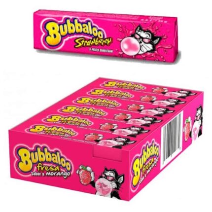 CAJA 18 UNIDADES BUBBALOO STRAWBERRY STICK 38GR