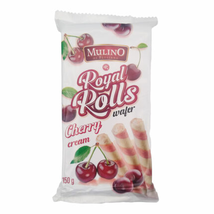 PACK 16 UNIDADES ROYAL ROLLS CEREZA 150GR BARQUILLO