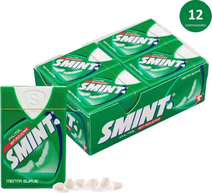 SMINT PEPPERMINT/HIERBABUENA SIN AZUCAR 8GR 12 UNIDADES