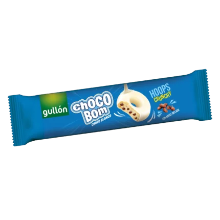 CAJA 18 UNIDADES GULLON CHOCOBOM HOOPS BLANCO