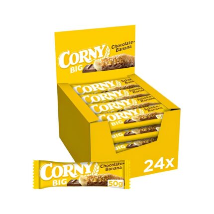 CAJA 24 UNIDADES CORNY BIG CHOCO / BANANA (24x50GR)
