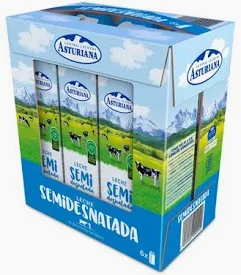 CAJA 6 UNIDADES ASTURIANA BRIK SEMIDESNATADA 1L