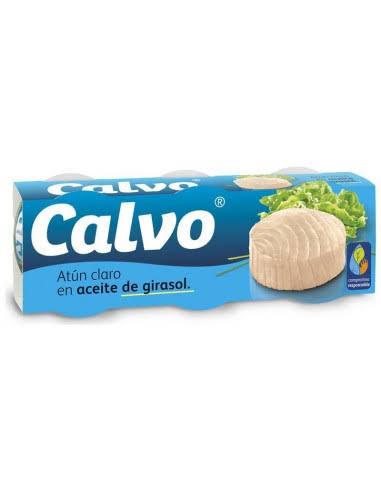CAJA 24 PACKS CALVO ATUN CLARO ACEITE GIRASOL LATA (3x70GR)