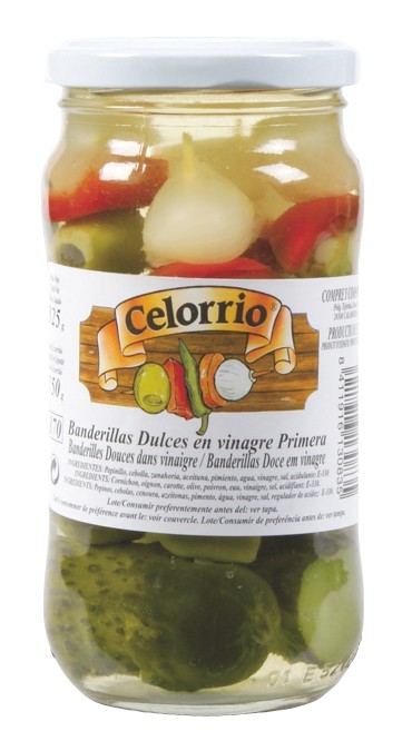 CAJA 24 UNIDADES CELORRIO TARRO BANDERILLAS DULCES 370GR
