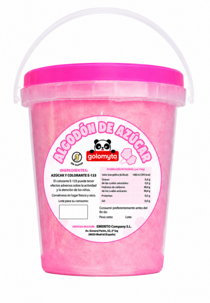 CAJA 8 UNIDADES (ROSA) ALGODON AZUCAR 40GR GOLOMYTA