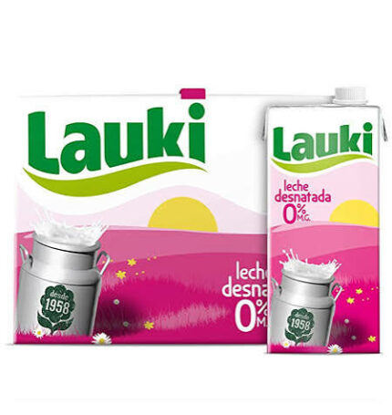 CAJA 6 BRIK LECHE LAUKI DESNATADA 1L