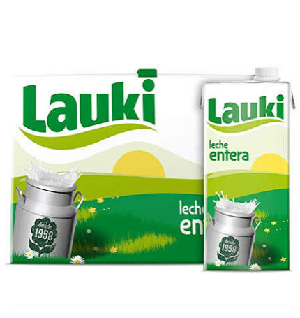 CAJA 6 BRIK LECHE LAUKI ENTERA 1L