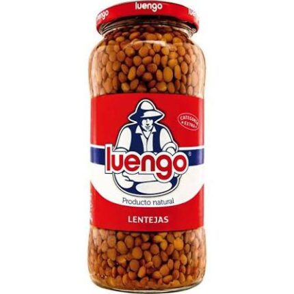 CAJA 12 UNIDADES LUENGO LENTEJA COCIDO NATURAL 570GR