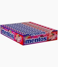 CAJA 20 PAQUETES MENTOS C/A RED FRUIT MIX 37 GR