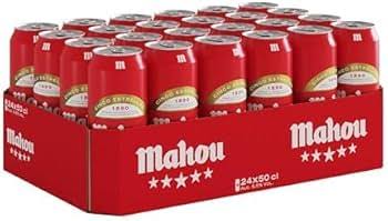 PACK 24 UNIDADES MAHOU 5 ESTRELLAS LATA (24x50CL)