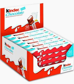 CAJA 36 UNIDADES KINDER CHOCOLATE MAXI (36x21GR)