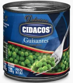 CAJA 12 UNIDADES CIDACOS GUISANTE EXTRA LATA 400G